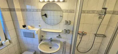 Ein Badezimmer in der Unterkunft Windstärke 1